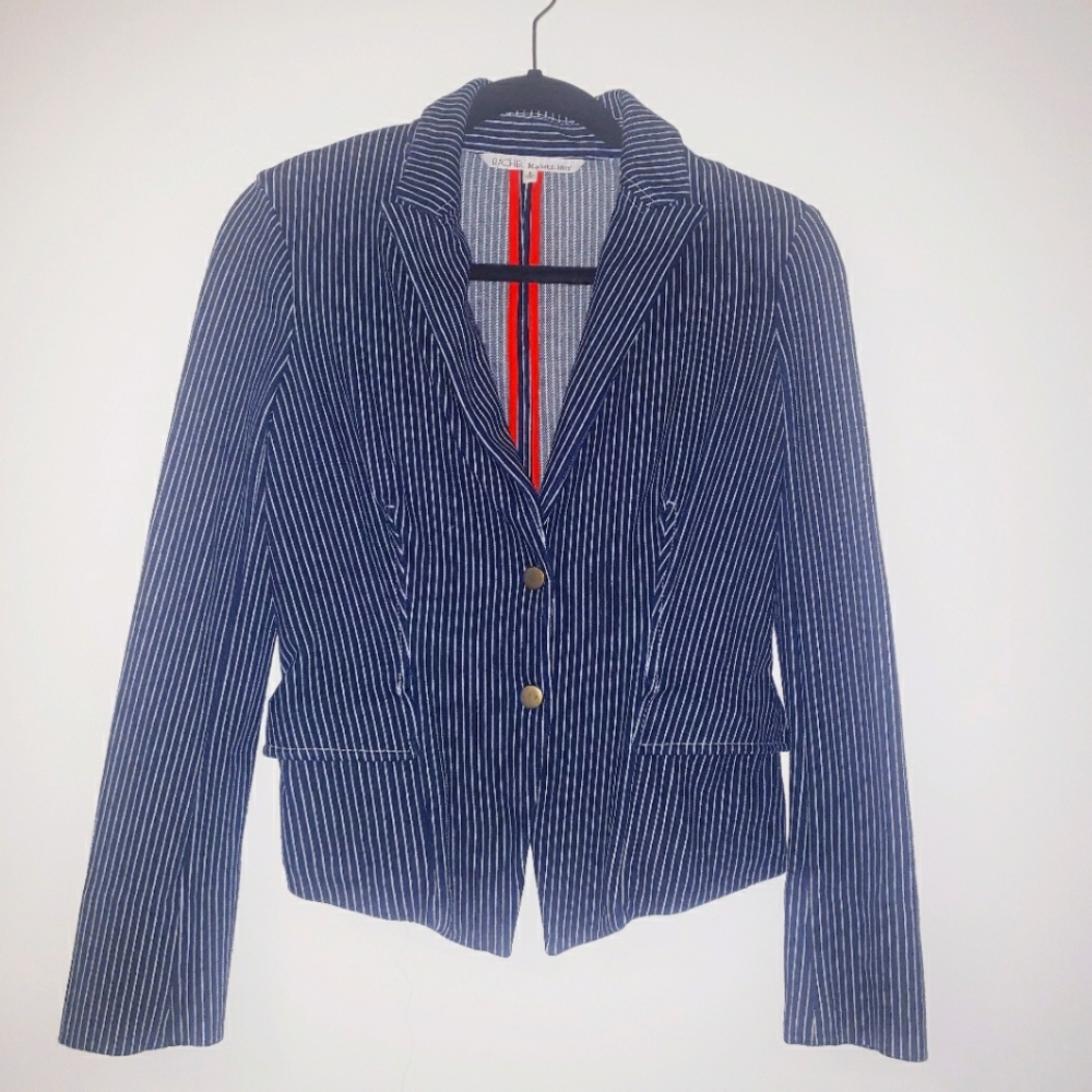 Rachel Roy Jacket blue/white pinstripe Sz 6. Excellent condition. - Picture 1 of 6
